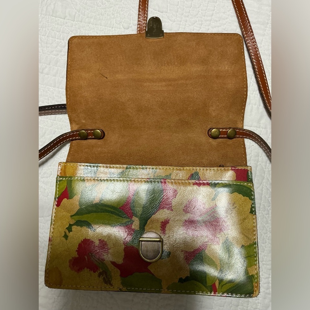 EUC Patricia Nash Leather Spring Lily Crossbody Bag - Picture 7 of 16